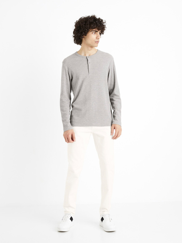 Celio Celio Ceplay graues Langarmhemd