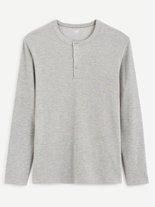 Celio Celio Ceplay graues Langarmhemd