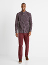 Celio Burgunderfarbenes kariertes Hemd Celio Carolo