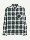 Celio Grau-grün kariertes Flanellhemd für Herren Celio Camulto
