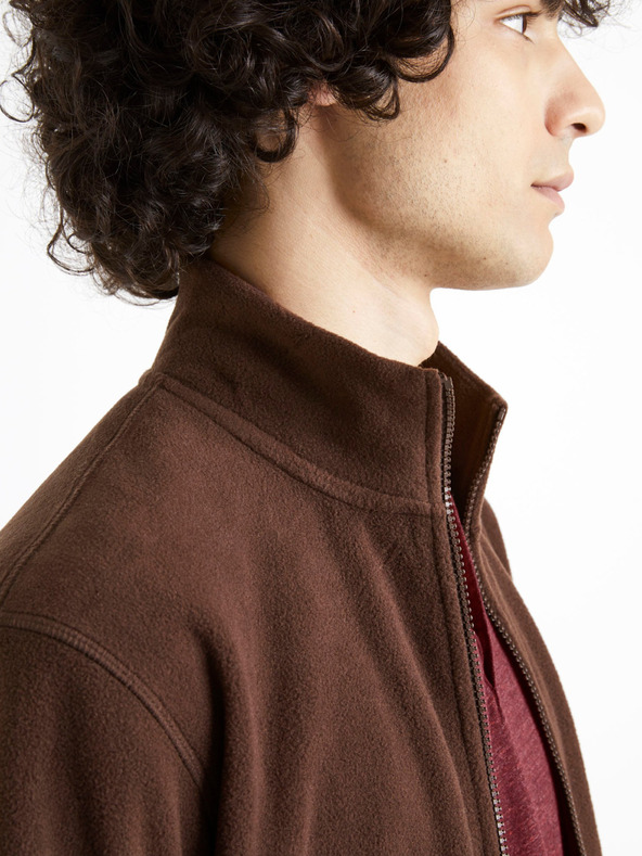 Celio Braunes Herren-Fleece-Sweatshirt Celio Cepolaire