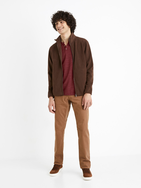 Celio Braunes Herren-Fleece-Sweatshirt Celio Cepolaire