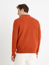 Celio Ziegelfarbener Herren-Basic-Pullover Celio Beclo