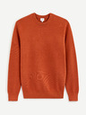 Celio Ziegelfarbener Herren-Basic-Pullover Celio Beclo