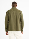 Celio Khakifarbenes Herrenhemd Celio Camone Oberbekleidung