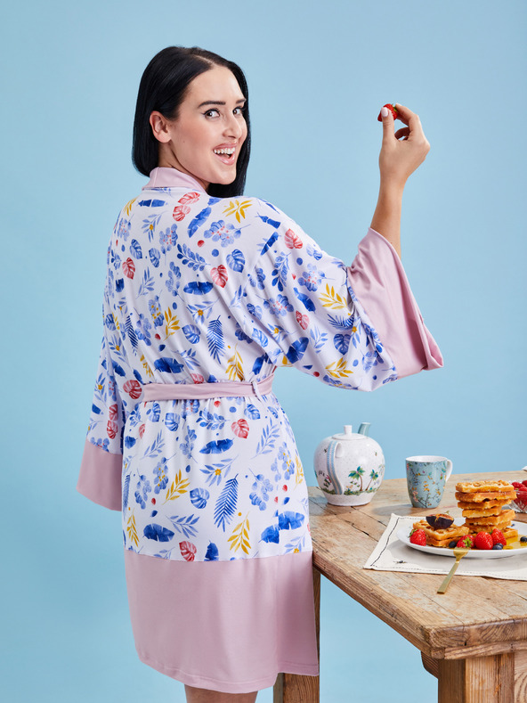 ZOOT.collab Rosa geblümter Damenbademantel aus der BESKY by ZOOT Collection