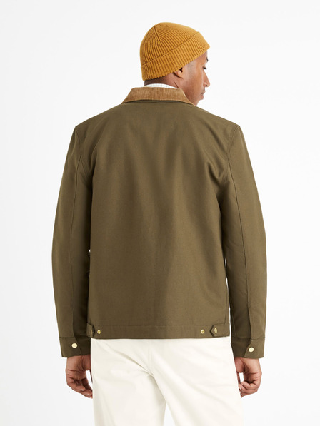 Celio Khakifarbene wasserdichte Herrenjacke Celio Cujacket