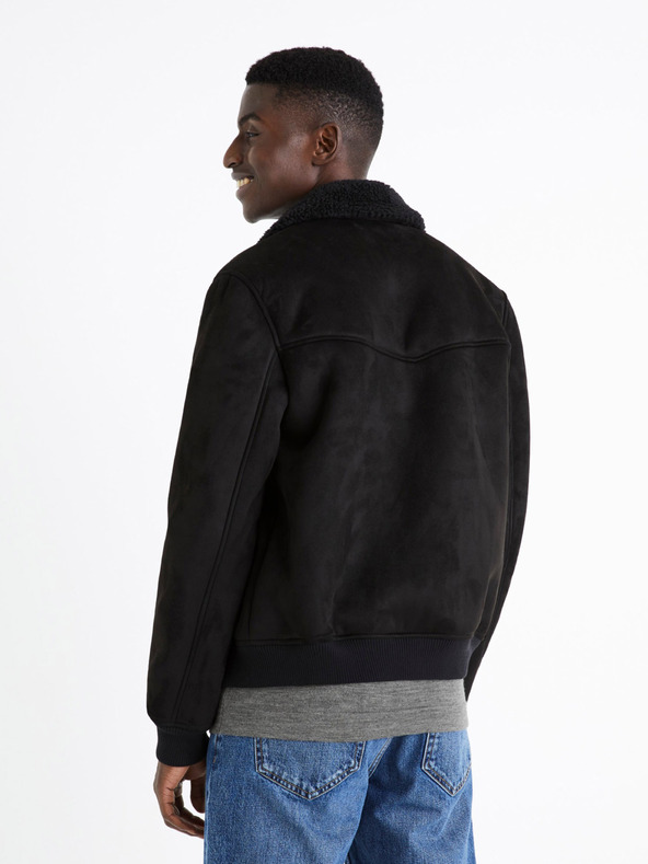 Celio Schwarze Wildlederjacke für Herren Celio Cutoranto