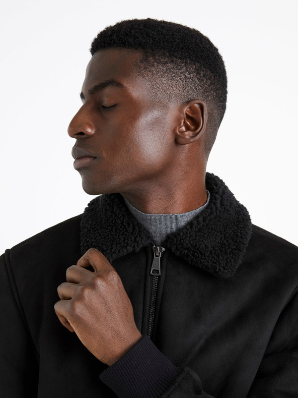 Celio Schwarze Wildlederjacke für Herren Celio Cutoranto