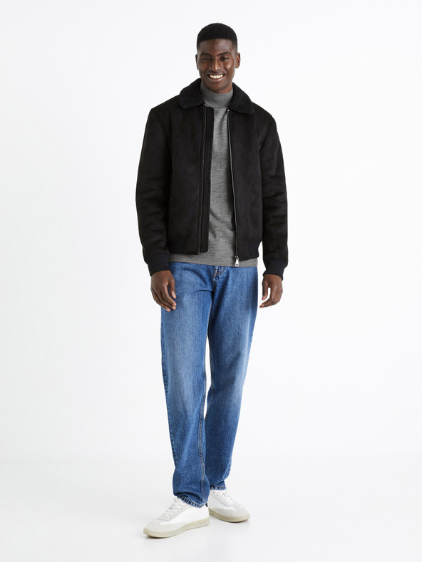 Celio Schwarze Wildlederjacke für Herren Celio Cutoranto