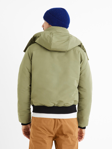 Celio Khakifarbene Herren-Kapuzenjacke Celio Cuchunky
