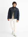 Celio Dunkelblaue Herren-Steppwinterjacke mit abnehmbaren Ärmeln Celio Cumountain