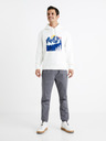 Celio Weißer Herren-Kapuzenpullover Celio Ceslalom