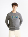 Celio Grauer Herrenpullover aus Merinowolle Celio Cenormal