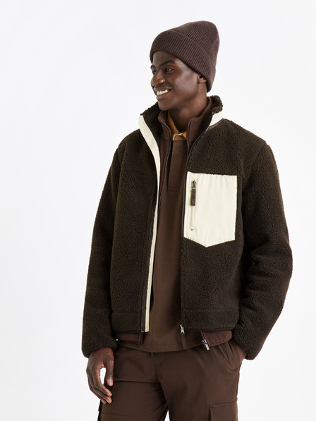 Celio Dunkelbraune Herren Celio Cucurly Jacke