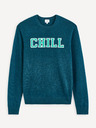 Celio Petrol Herren Pullover aus Merinowolle Celio Cenormal