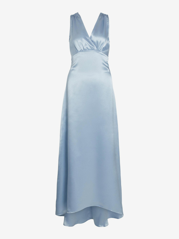 Vila Hellblaues Maxikleid aus Satin für Damen VILA Sittas