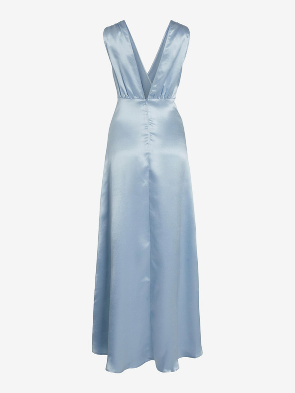 Vila Hellblaues Maxikleid aus Satin für Damen VILA Sittas