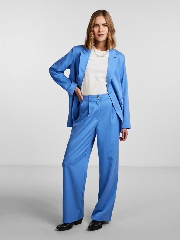 Pieces Blaue Damenhose mit weitem Bein Pieces Thelma