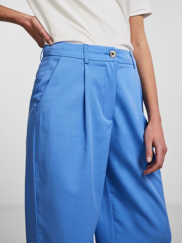 Pieces Blaue Damenhose mit weitem Bein Pieces Thelma