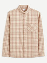 Celio Celio Canewto Beige kariertes Flanellhemd