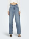 ONLY Blaue Damenjeans mit weitem Bein ONLY Dean