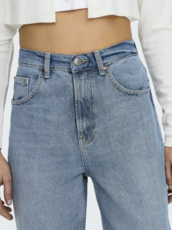 ONLY Blaue Damenjeans mit weitem Bein ONLY Dean