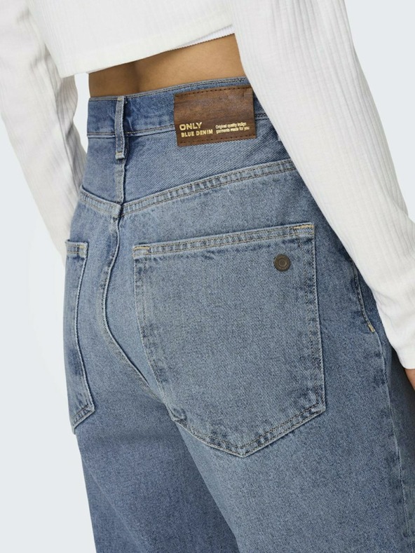 ONLY Blaue Damenjeans mit weitem Bein ONLY Dean