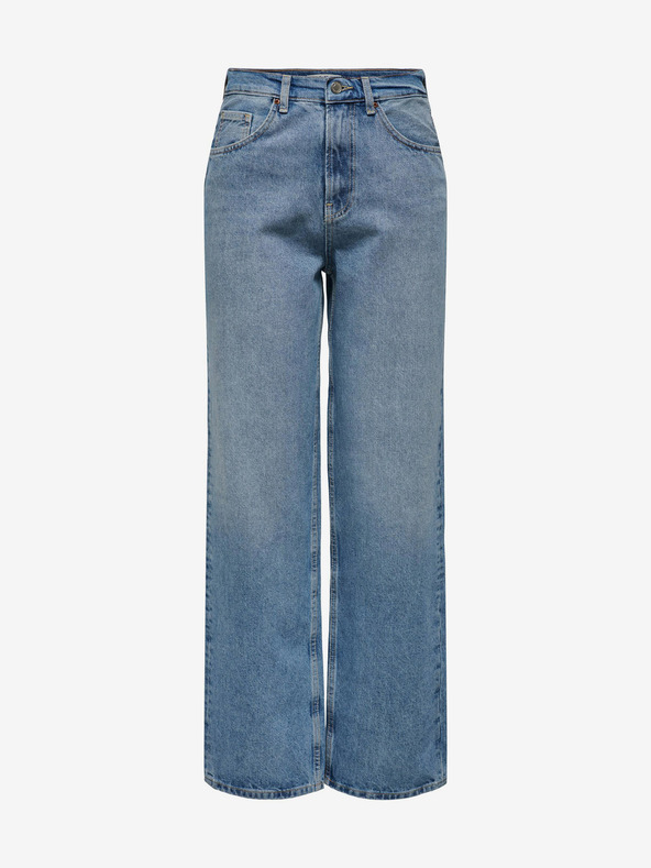 ONLY Blaue Damenjeans mit weitem Bein ONLY Dean