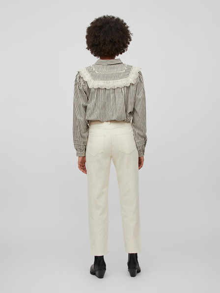 Vila Cremefarbene Damenjeans mit geradem Schnitt VILA Orys