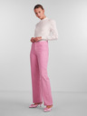 Pieces Rosa Damenjeans mit weitem Bein Pieces Peggy