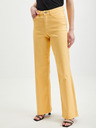 Pieces Gelbe Damenjeans mit weitem Bein Pieces Peggy