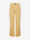 Pieces Gelbe Damenjeans mit weitem Bein Pieces Peggy