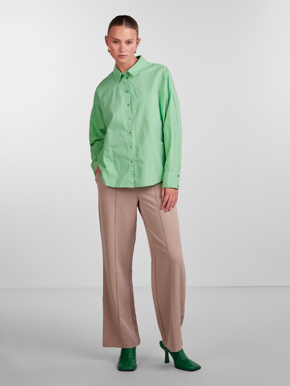 Pieces Hellgrüne Damen Bluse Pieces Tanne