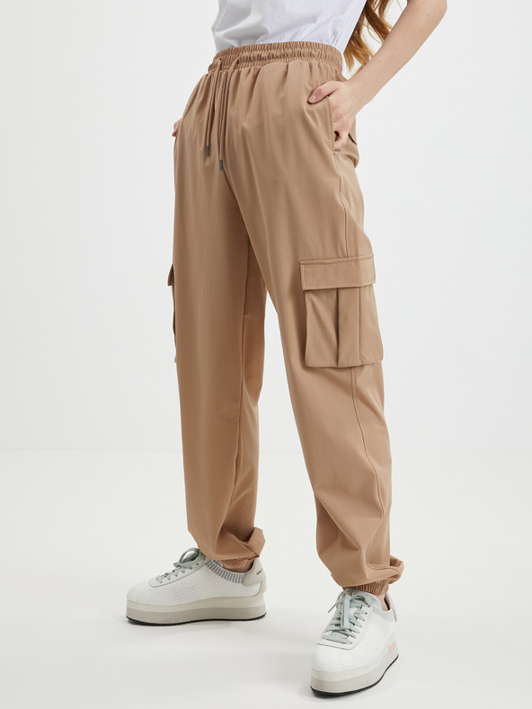 Noisy May Hellbraune Damen-Sweatpants Noisy May Kirby