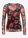 Orsay Rot-schwarzes Damen T-Shirt mit Blumenmuster ORSAY