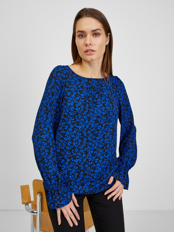 Orsay Schwarz-blaue geblümte Bluse ORSAY