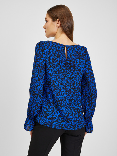 Orsay Schwarz-blaue geblümte Bluse ORSAY