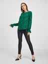 Orsay Schwarz-grüne geblümte Bluse ORSAY