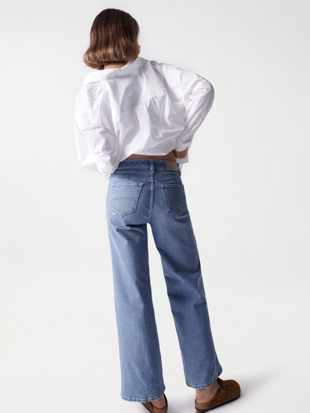 Salsa Jeans Blaue Damenjeans mit weitem Bein Salsa Jeans