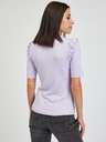 Orsay Hellviolettes Damen-T-Shirt mit Spitze ORSAY