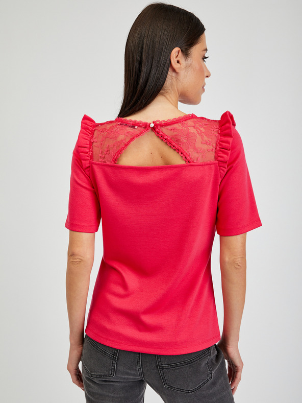 Orsay Dunkelrosa Damenshirt mit Rückenschlitz ORSAY