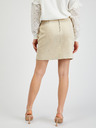 Orsay Beigefarbener Damenrock Wildleder ORSAY
