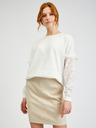 Orsay Beigefarbener Damenrock Wildleder ORSAY
