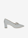 Caprice Hellgraue Damen-Pumps aus Leder von Caprice