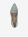 Caprice Hellgraue Damen-Pumps aus Leder von Caprice