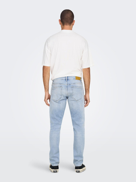 ONLY & SONS Hellblaue Herrenjeans mit geradem Schnitt ONLY & SONS Weft