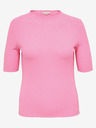 ONLY CARMAKOMA Rosa Geripptes Damen-T-Shirt ONLY CARMAKOMA Ally