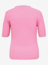 ONLY CARMAKOMA Rosa Geripptes Damen-T-Shirt ONLY CARMAKOMA Ally