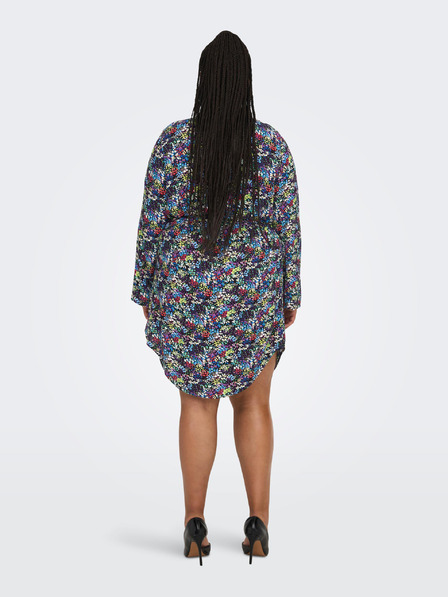 ONLY CARMAKOMA Lila und blaues geblümtes Damen-Shirtkleid ONLY CARMAKOMA Ayana